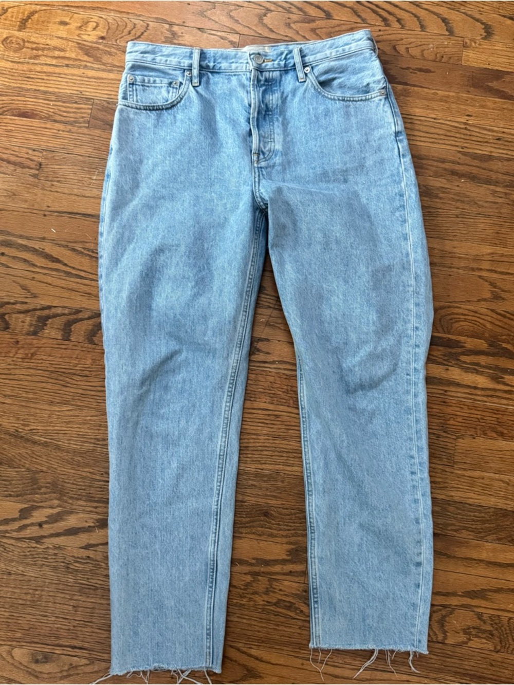 Everlane Pale Blue Straight-Leg Denim 90’s Cheeky Jeans 30 EUC